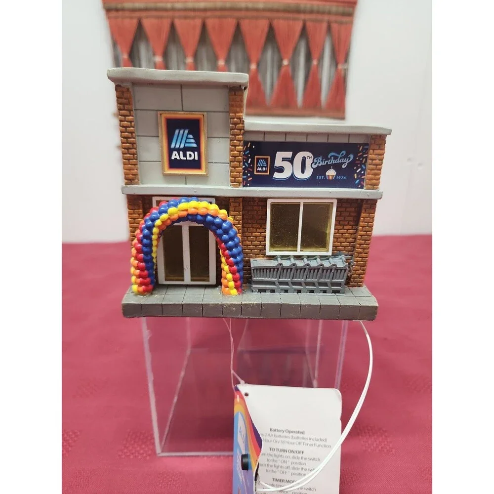 Aldi 50th Birthday Store Lights Up Limited Edition Battery Operated Working New